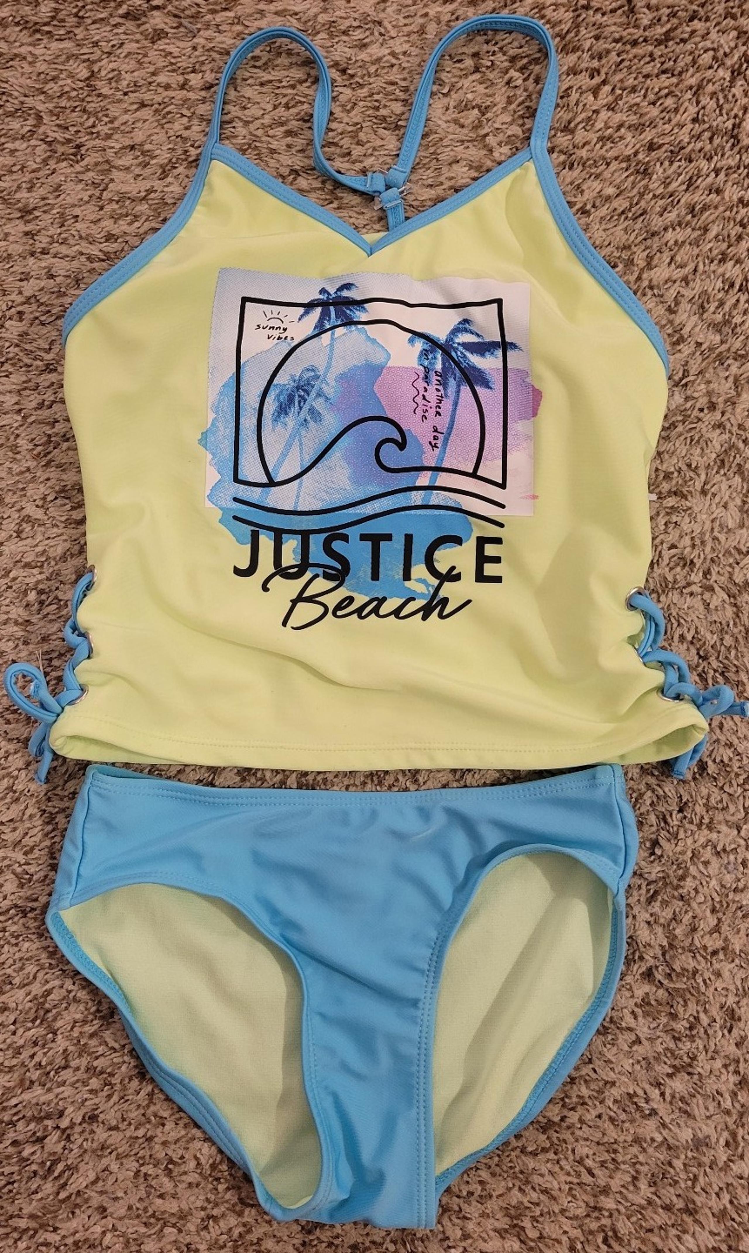 Justice Girls 2 Piece Swim Wear size 7/8
