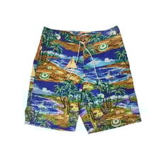 VTG Rare Polo Ralph Lauren Hawaiian Beach Ocean Print Swim Shorts board SZ 36