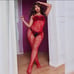 Plus Red BodyStocking Lingerie