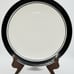 Gibson White with Black Rim, Set of 4 Dinner Plates, 10 Inches in Diameter