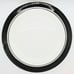 Gibson White with Black Rim, Set of 4 Dinner Plates, 10 Inches in Diameter