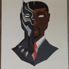 Custom Black Panther Art Wooden Canvas