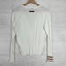 Cotelac Long Sleeve Ribbed Knit Cardigan Sweater Size 4 White V Neck Lightweight