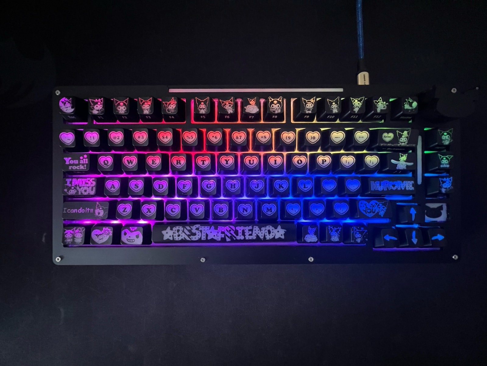 Custom Sanrio gaming keyboard