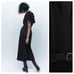 NWT. Zara Black Belted Ruffled V-Neck Jumpsuit. Size S.