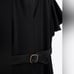 NWT. Zara Black Belted Ruffled V-Neck Jumpsuit. Size S.