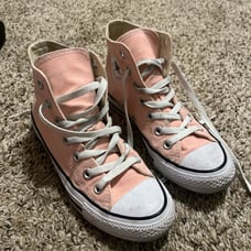 Pink hi top converse