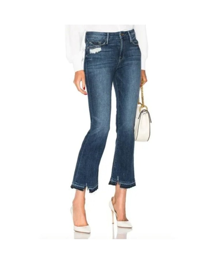 Frame Released Hem Le Crop Mini Boot Cut Jean