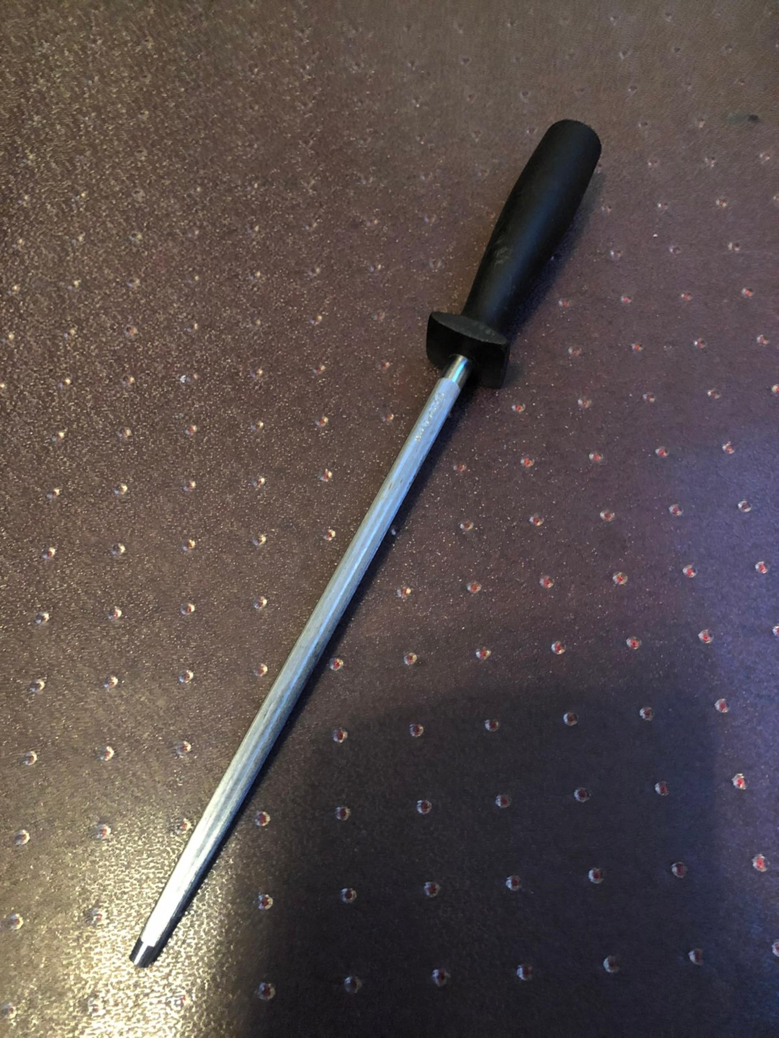 WUSTHOF 9" Knife Sharpener Honing Steel Black