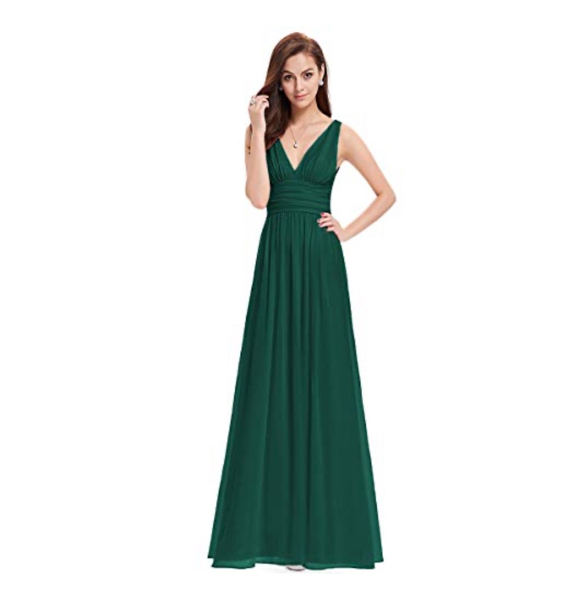 New With Tags! Ever Pretty Green Chiffon Bridesmaid Dress | Size S (4)