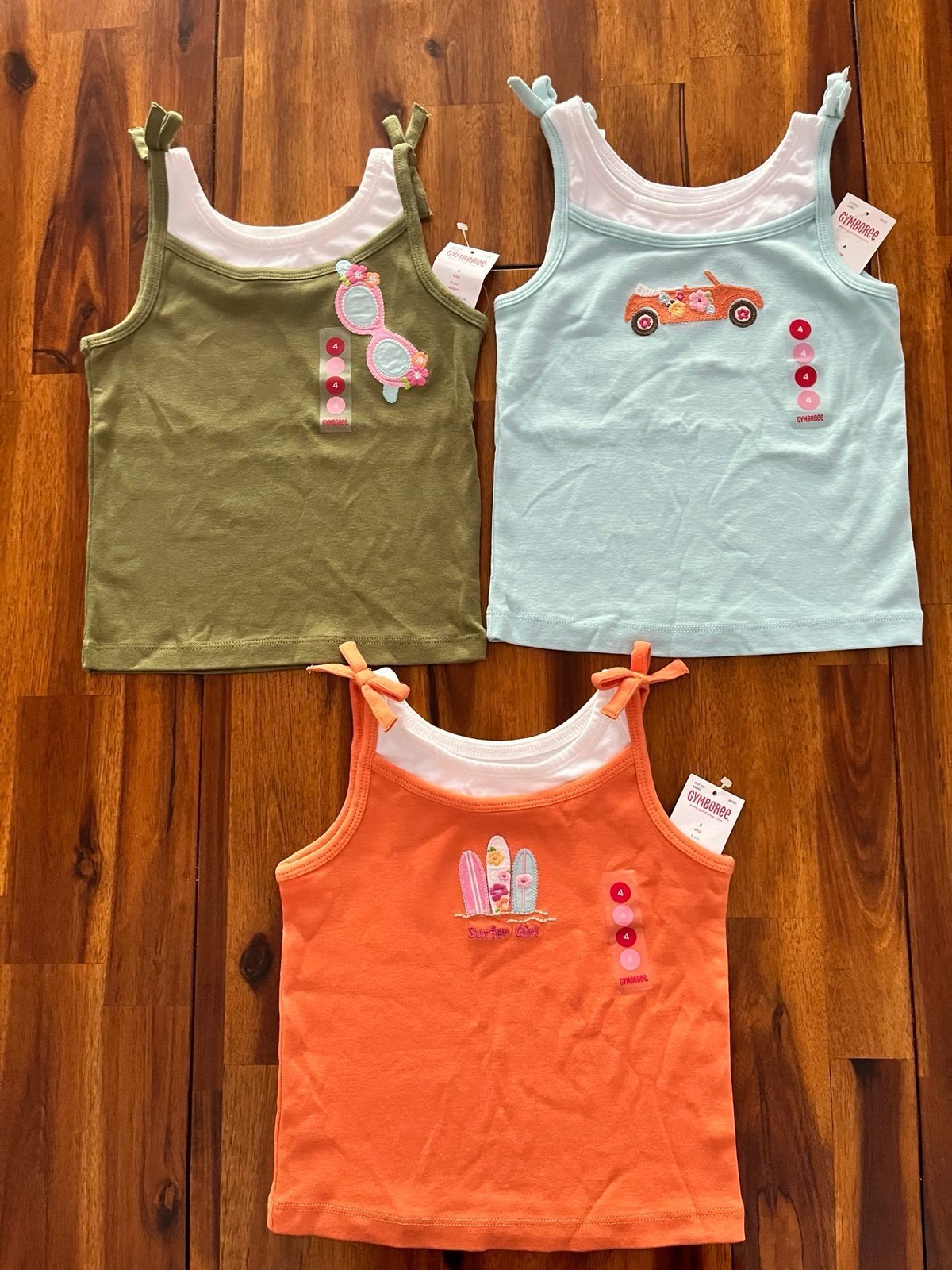 Girls Summer Bundle 4 4T Tank Top Shirt Bundle Lot Gymboree ALL NWT NEW