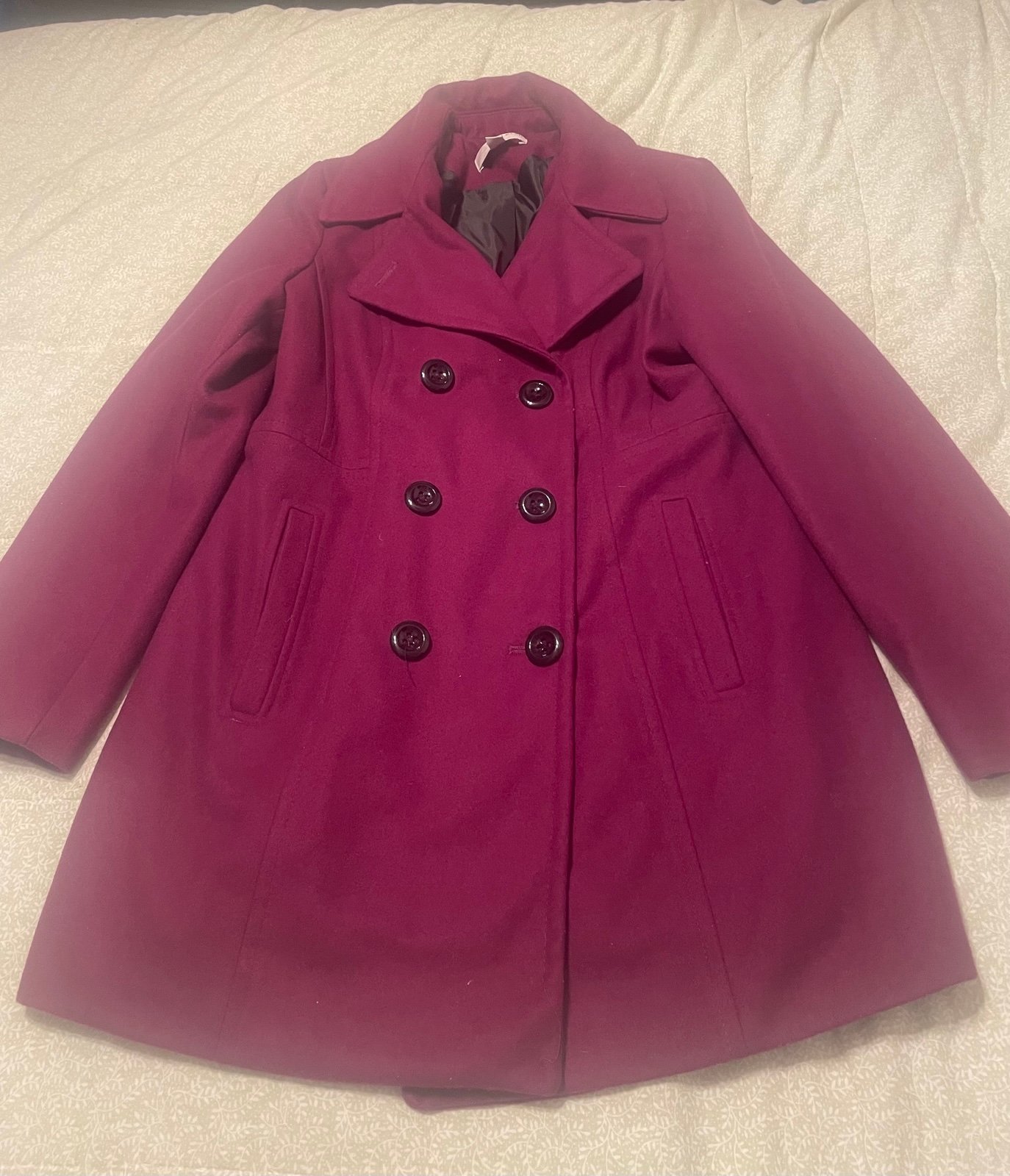 Anne Klein wool blend coat, size L