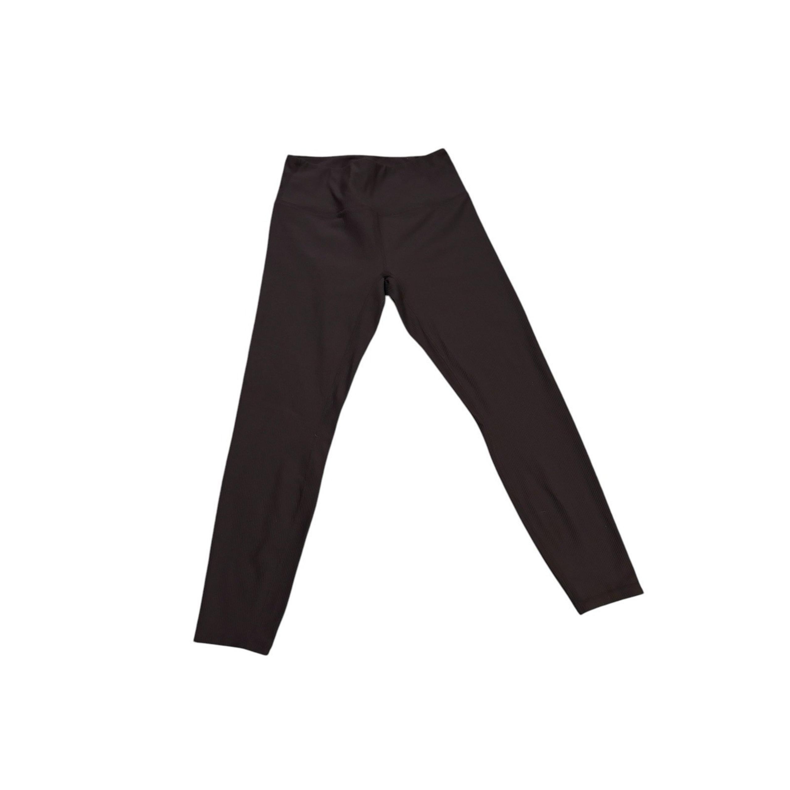 Varley Ribbed Leggings Brown Women's Size Large L Loungewear Gym Casual