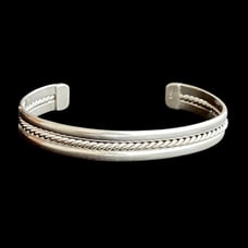 Vintage sterling silver 925 Artisan made unisex cuff bracelet