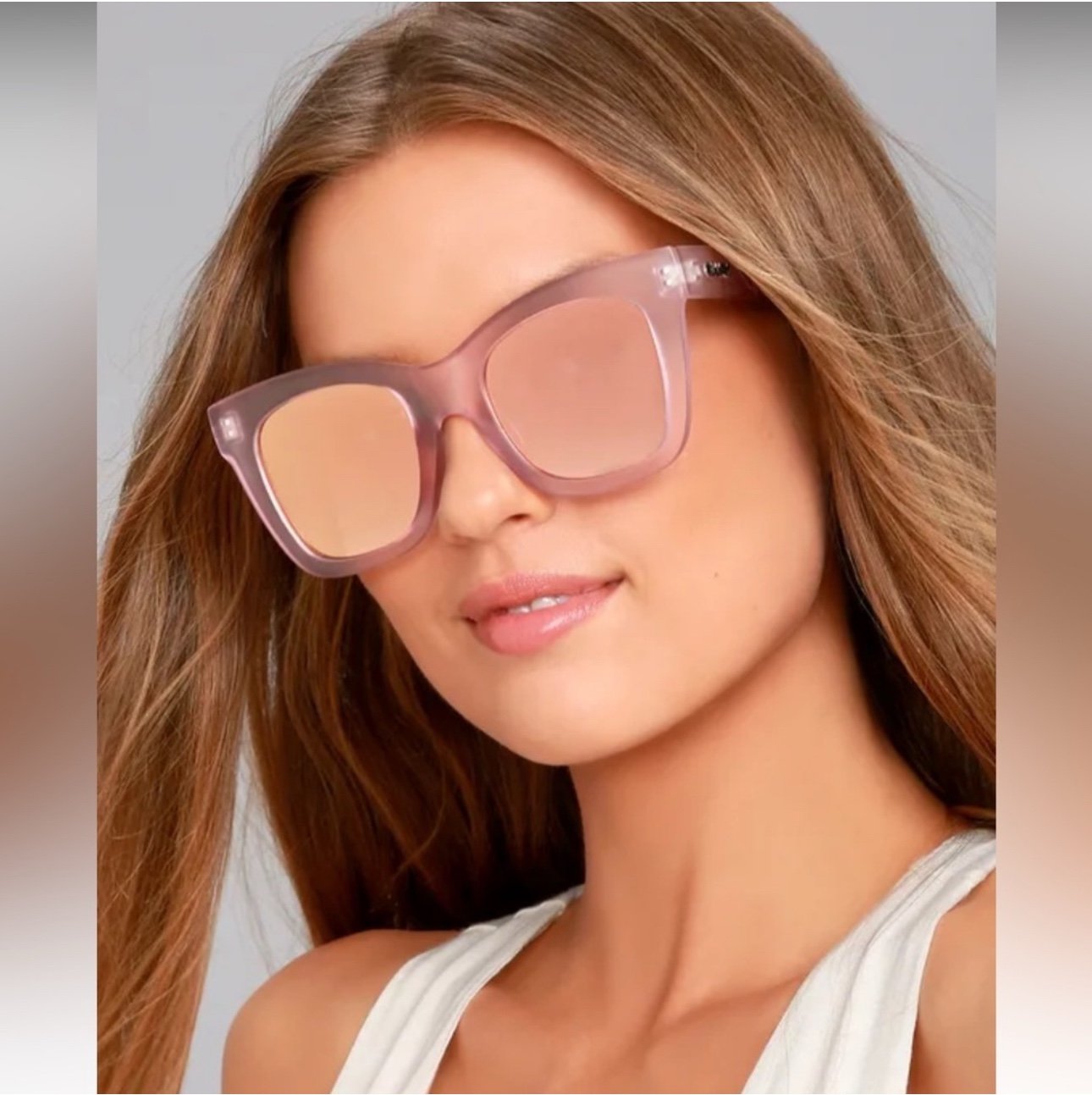 NWT AFTER HOURS powder pink/rby Sunglasses