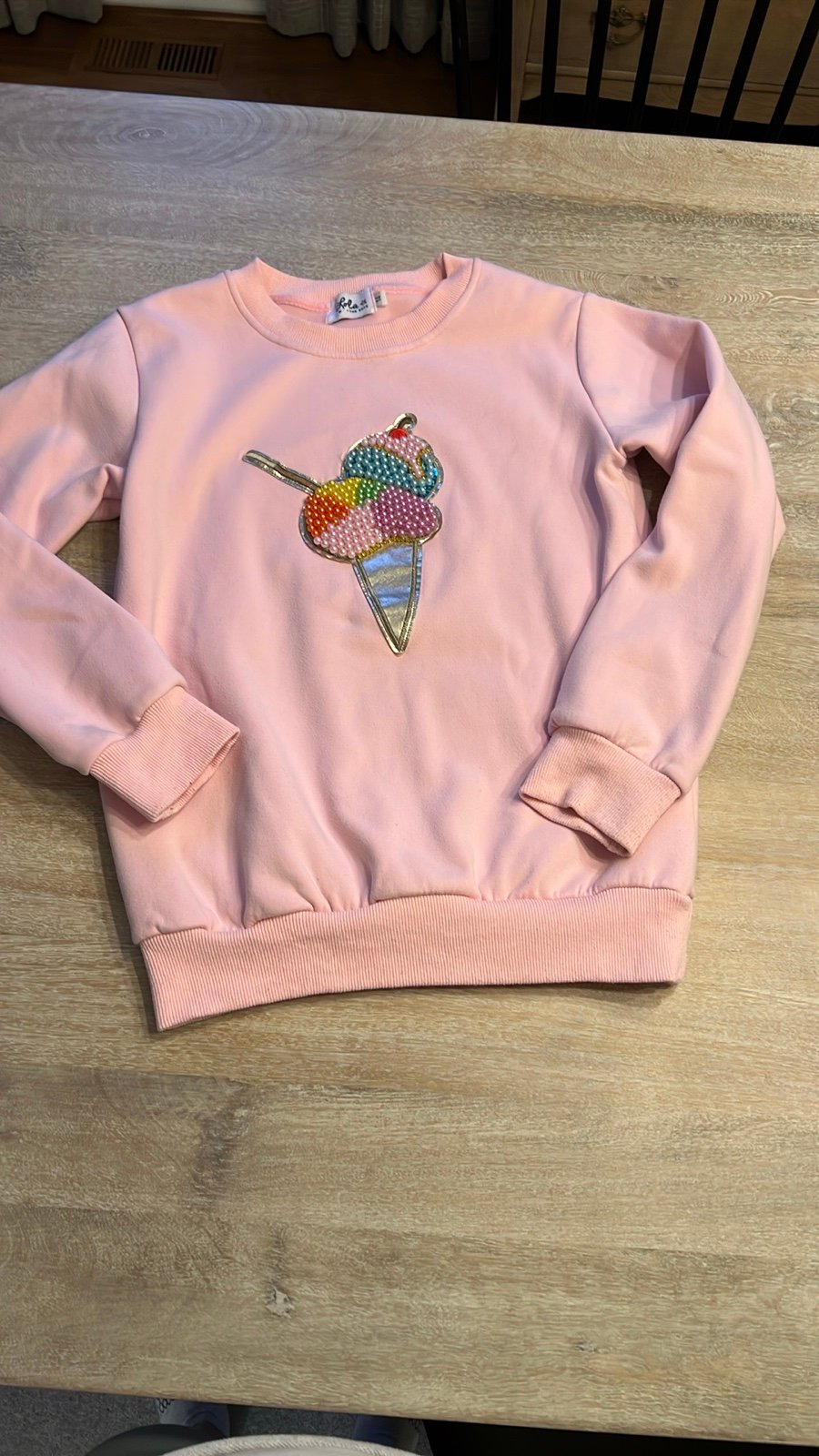 Lola and the boys girls size 14 Girls Pink Ice Cream Sweatshirt VGUC