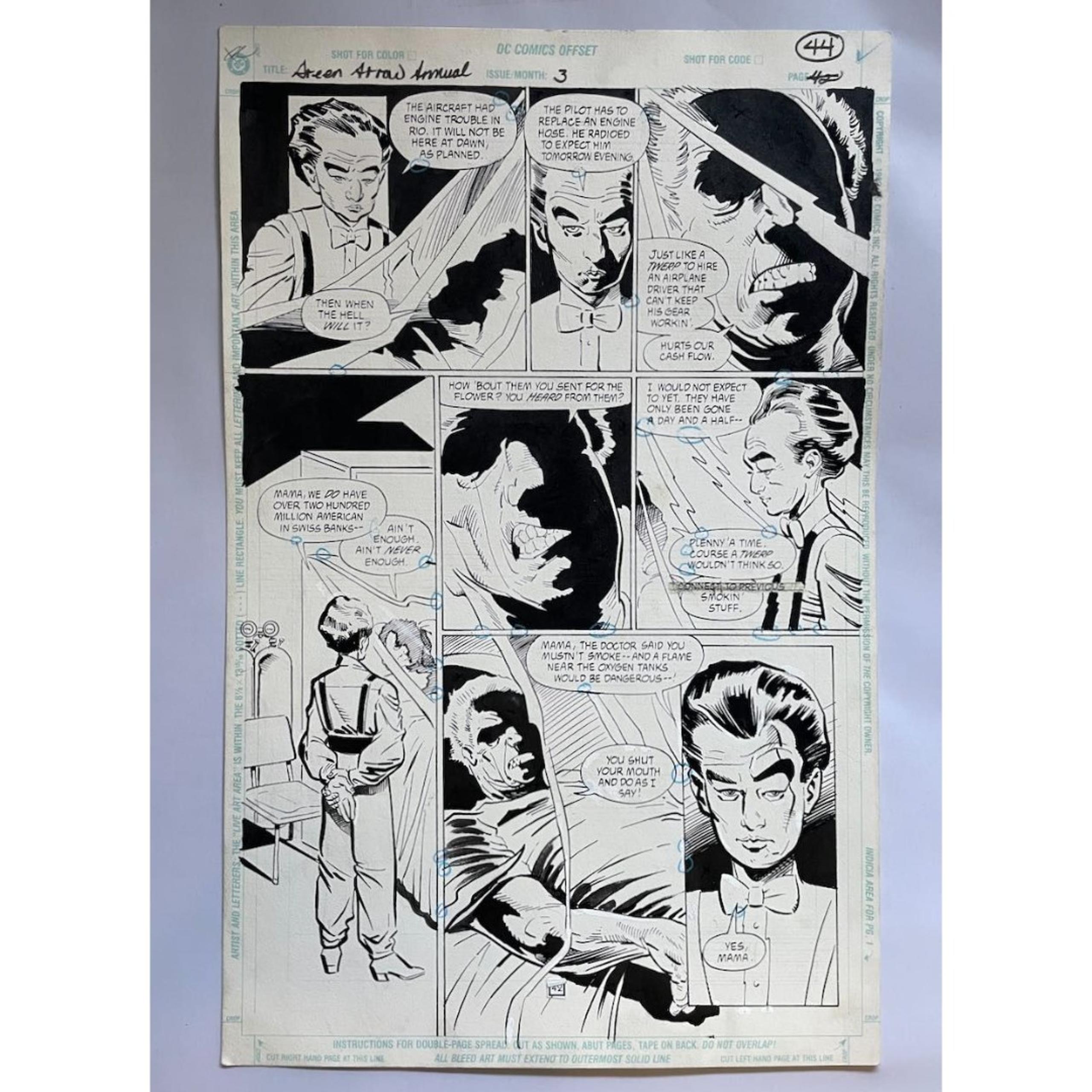 Green Lantern Annual 3 p44 Original Comic Art Tom Artis, Bill Wray, Mr. Lacquer