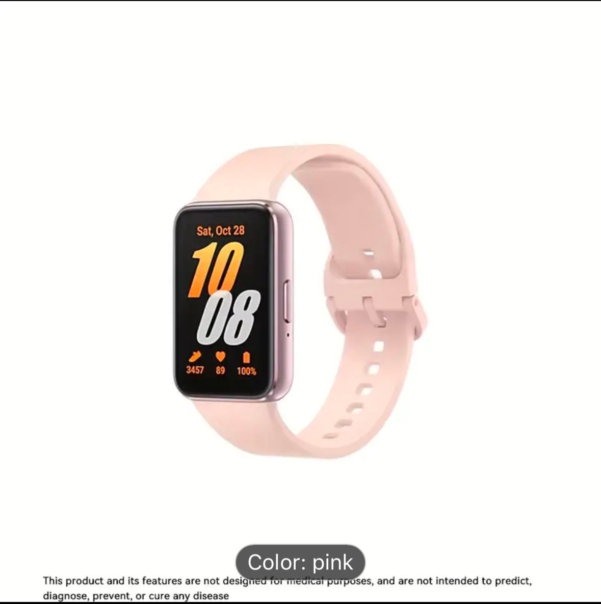 Samsung - Galaxy Fit3 Aluminum Smartwatch 40mm BT - Pink Gold