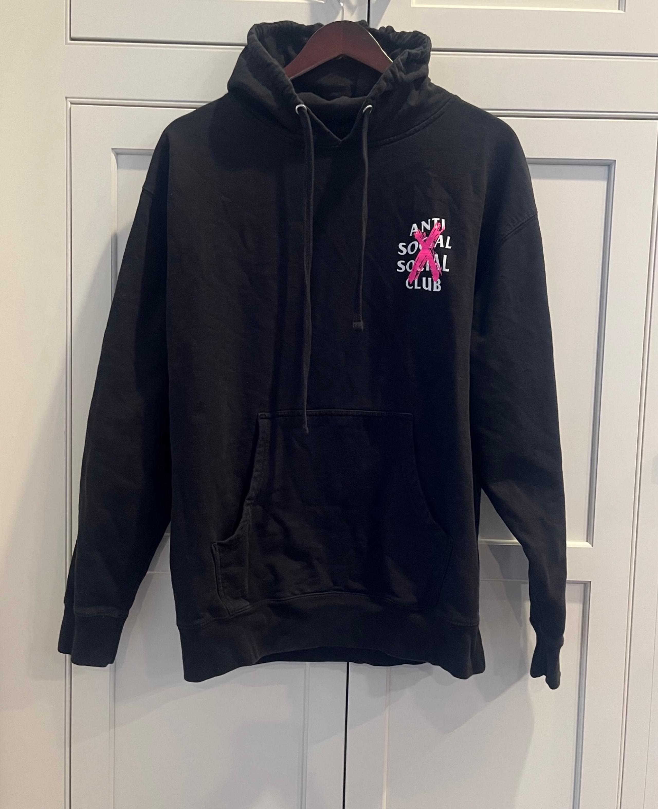 Anti Social Social Club Cancelled Fleece Sweatshirt 'Black' men’s size L