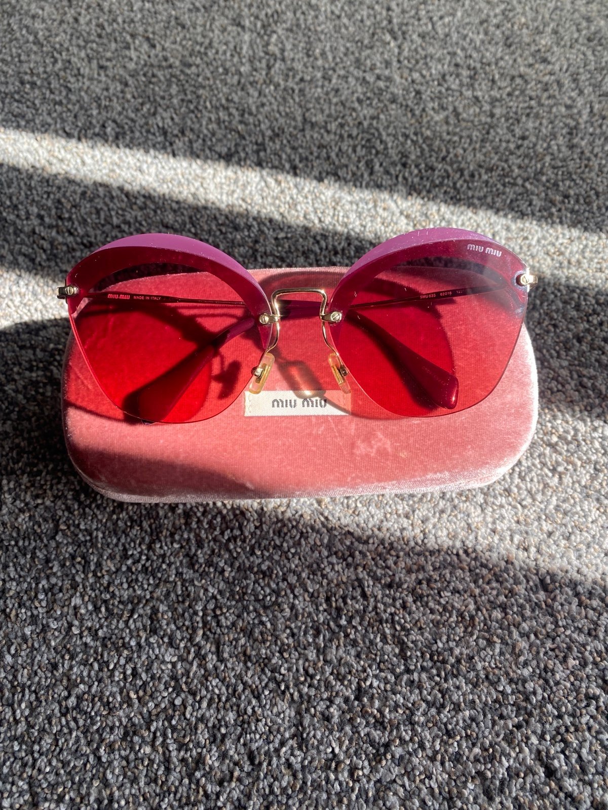 Miu miu opal marc pink cat eye sunglasses