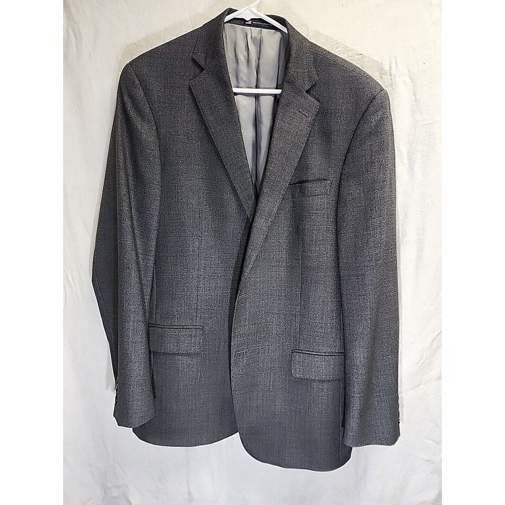 HART SCHAFFNER MARX mens solid gray sport coat suit jacket blazer 42 L