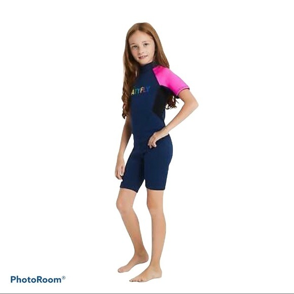 NATYFLY Kids Wetsuit Premium 2mm Neoprene Short Sleeve 3xl 10-12 years