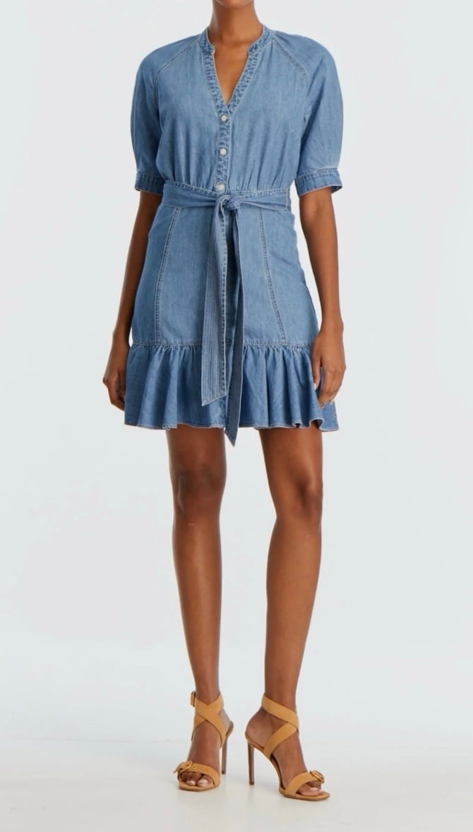 Veronica Beard Kanika Denim Minidress NWOT
