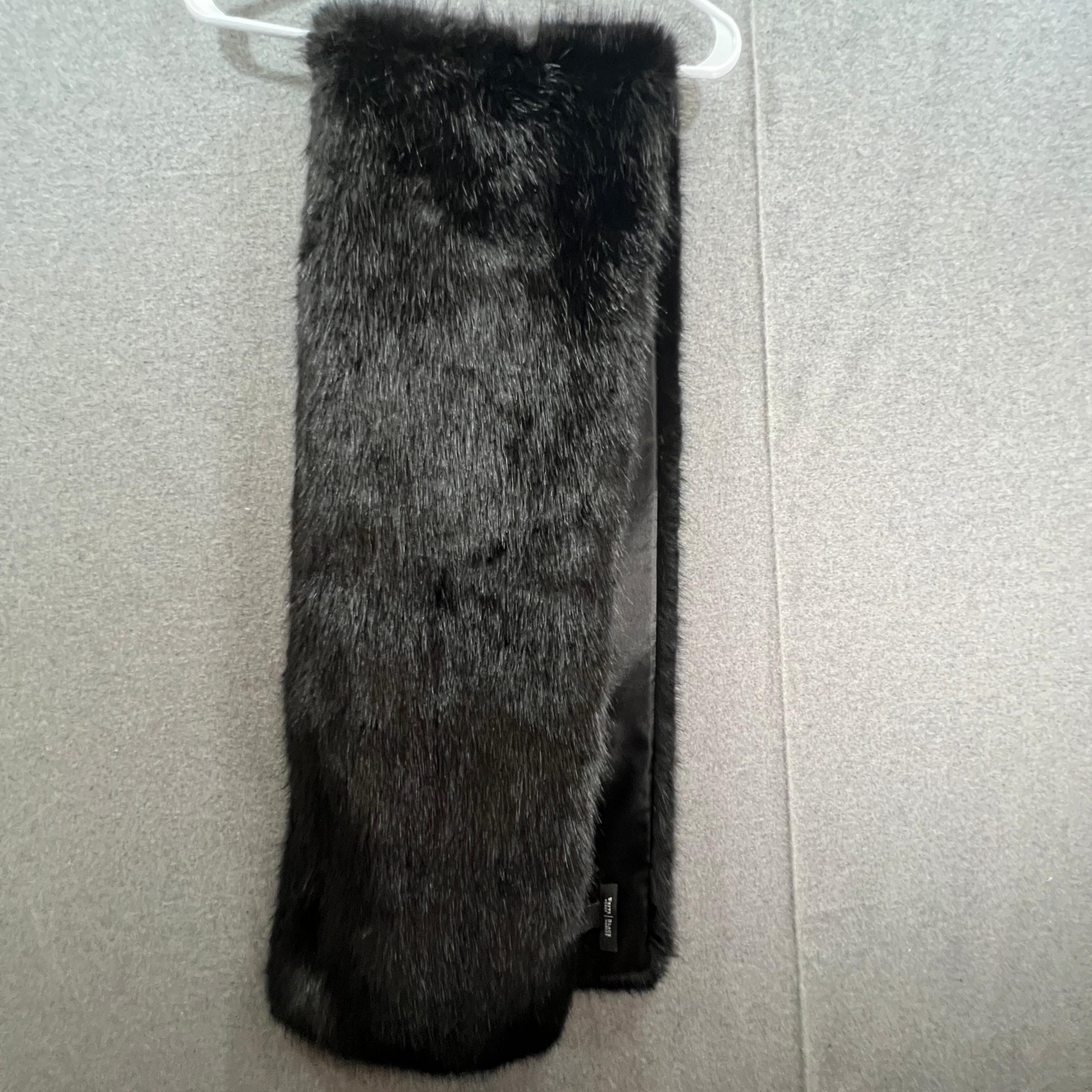 White House Black Market Women's Scarves Black Faux Fur