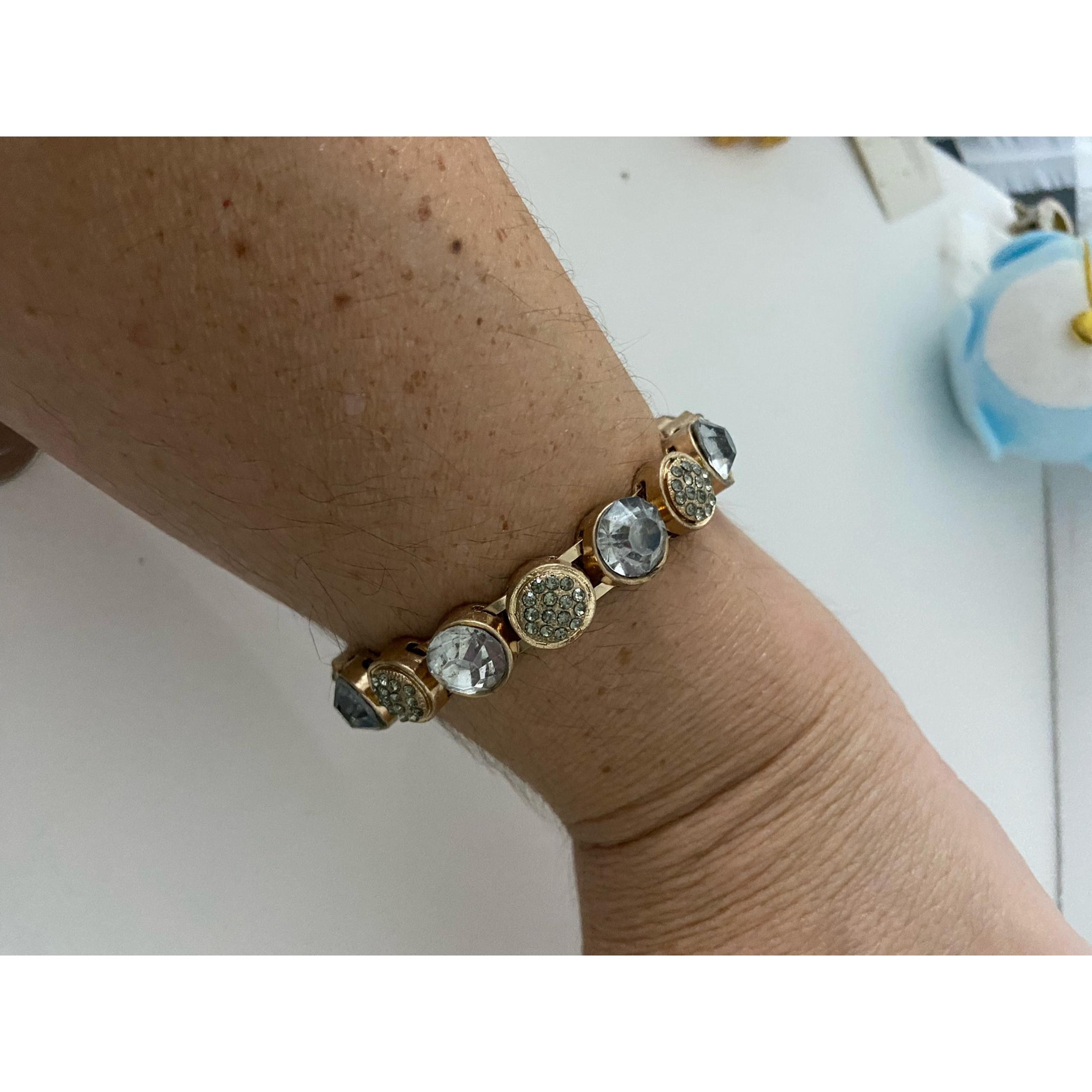 gray rhinestone bangle bracelet