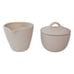 Pottery Barn Sausalito Creamer & Sugar Bowl Set With Spoon Off White Stoneware.