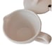 Pottery Barn Sausalito Creamer & Sugar Bowl Set With Spoon Off White Stoneware.