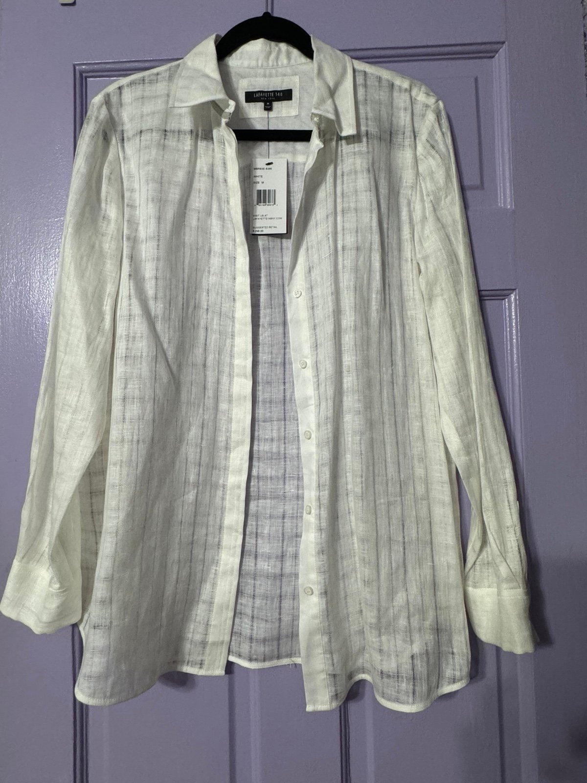 Lafayette 148 Women Blouse/Shirt 100% Linen