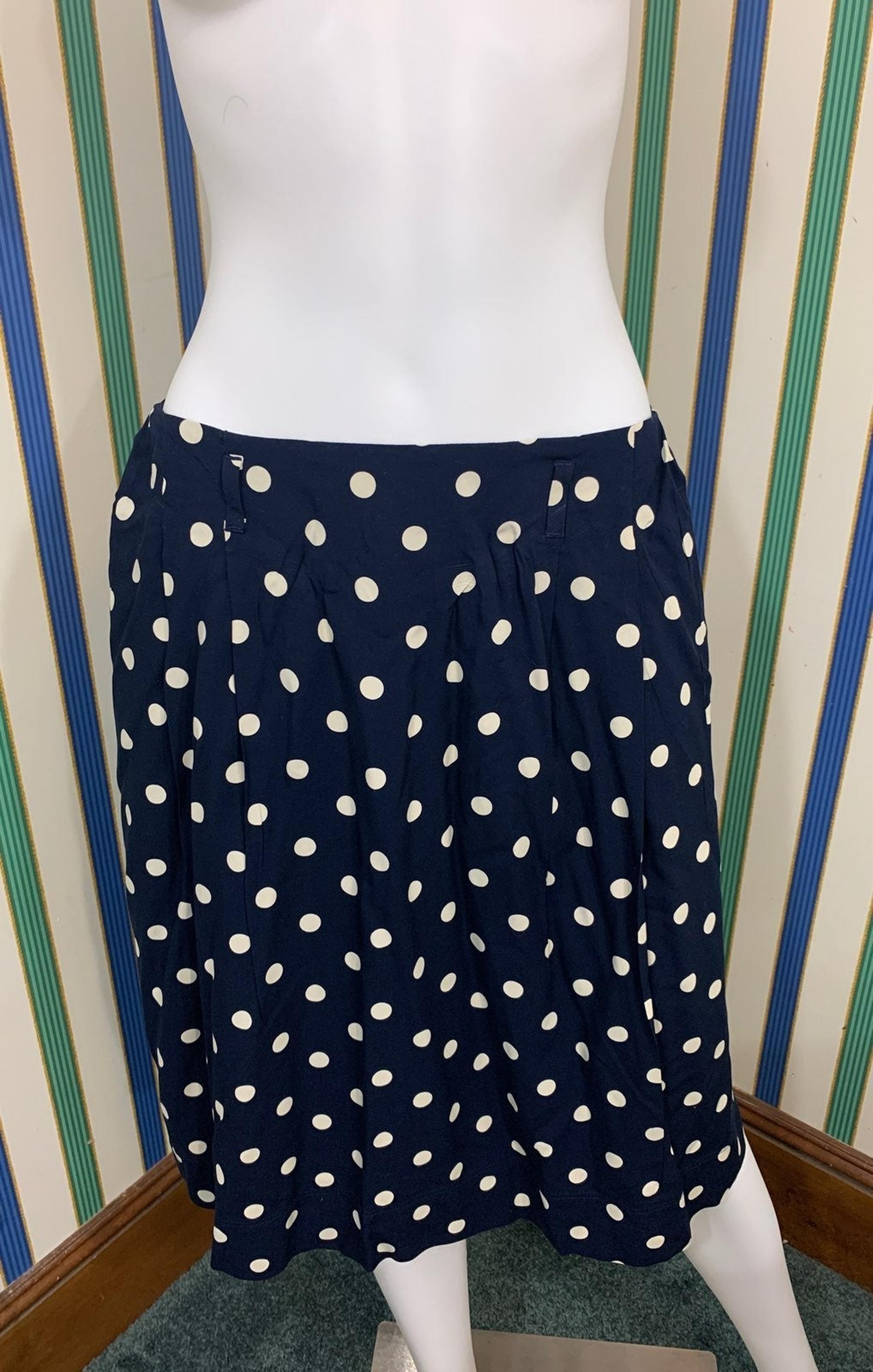 Uniqlo navy polkadot skirt size Medium