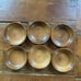 Vintage honey maple Wooden Salad 6 Inch Bowls Set Of 6 ( Vermont