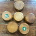 Vintage honey maple Wooden Salad 6 Inch Bowls Set Of 6 ( Vermont