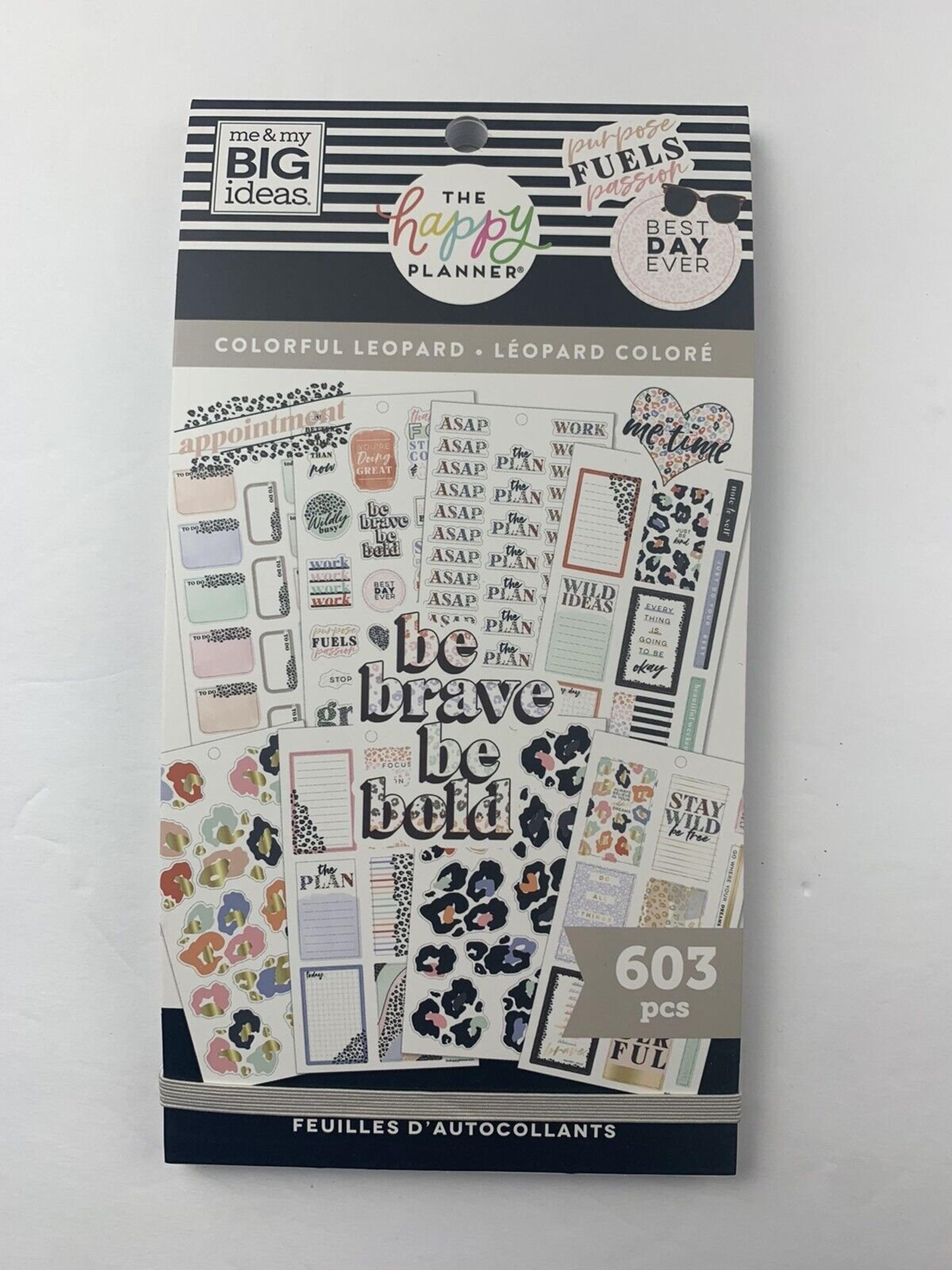 The Happy Planner Value Pack Sticker Book COLORFUL LEOPARD New Release 2021