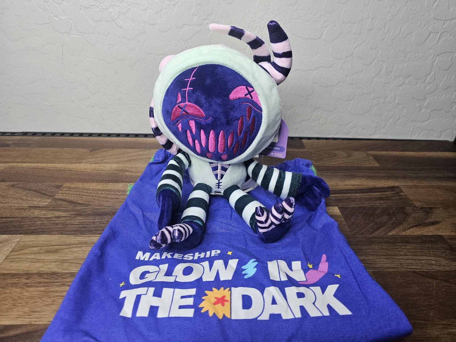 PlushMakeship Zombie Clyde GITD Plush By: Pastraspec 1447 Made W/ Dustbag Very R
