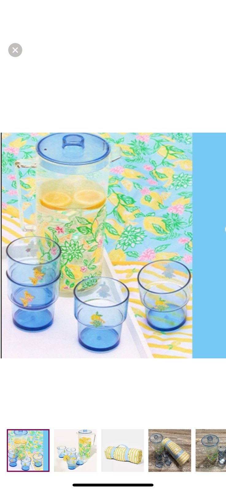 Lilly blanket and pitcher set