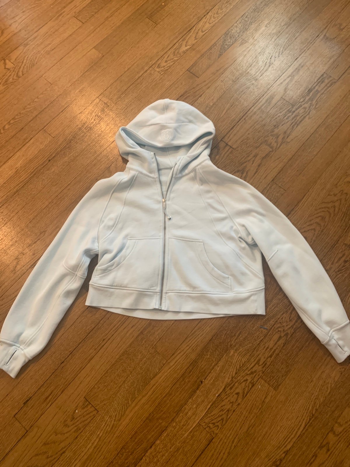 lululemon scuba full zip hoodie light blue