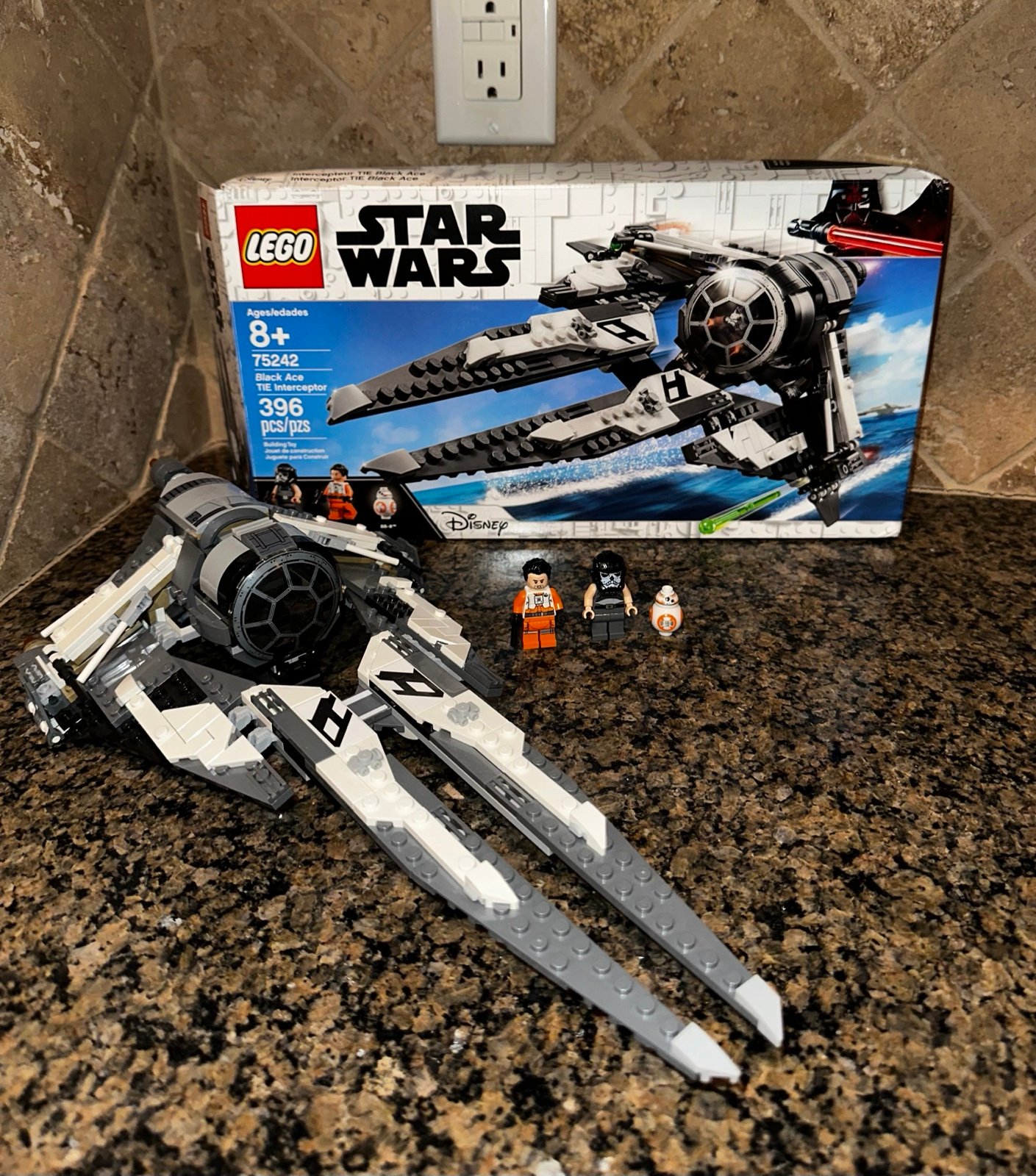 PREOWNED Lego STAR WARS Black Ace Tie Interceptor 75242