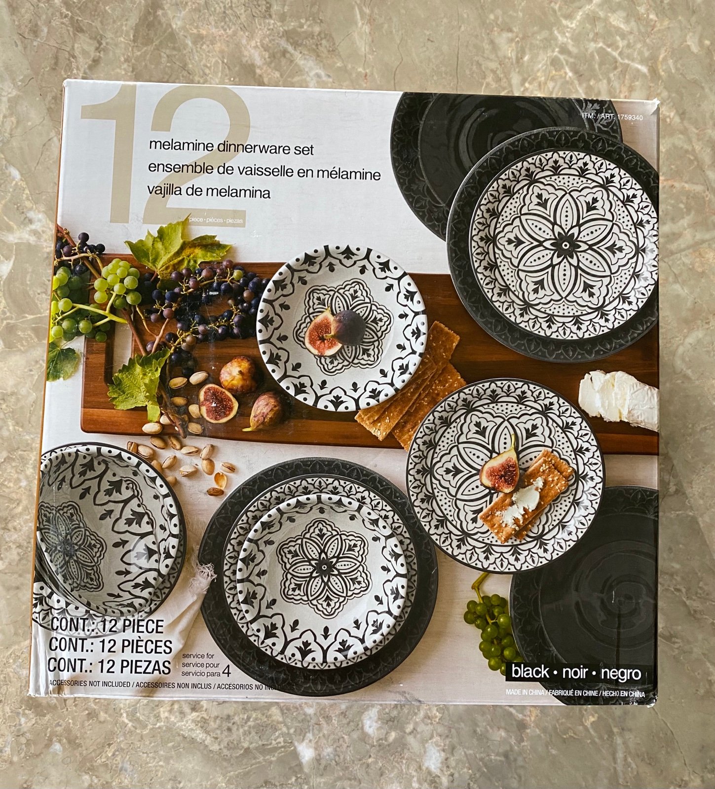 Pandex 12-piece Melamine Dinner set