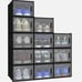 TAUS 12 PCS Shoe Storage Box Sneaker Case Stackable Container Clear XL