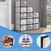 TAUS 12 PCS Shoe Storage Box Sneaker Case Stackable Container Clear XL