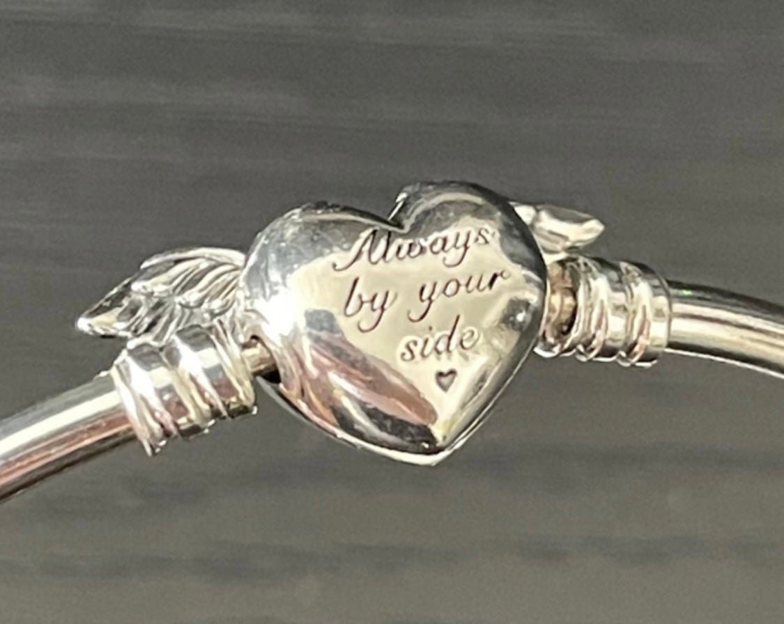Pandora moment wings, heart bangle bracelet