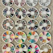 Nail Art Rhinestone and glitter