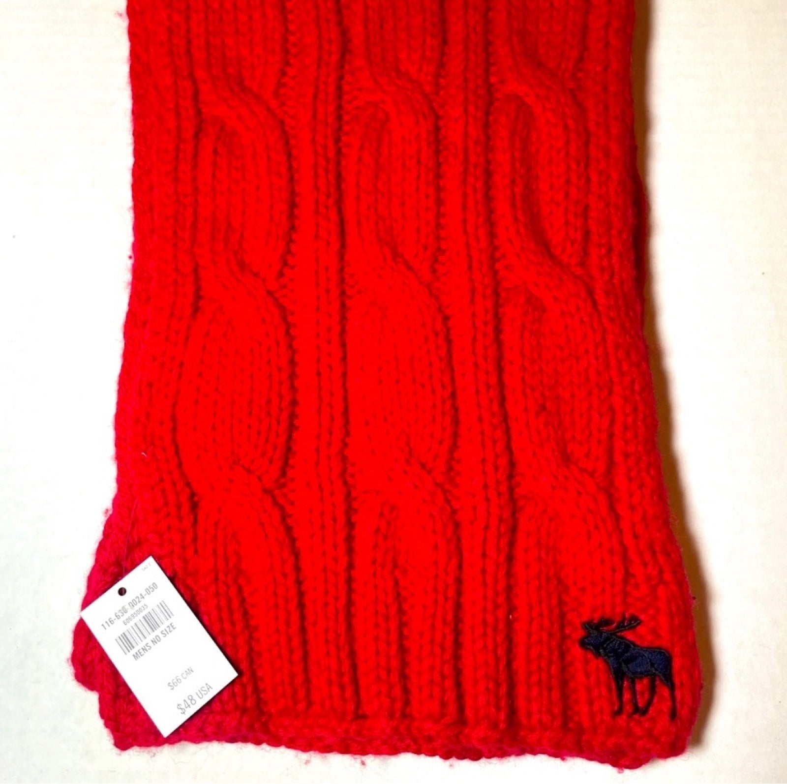 BNWT New Vintage Mens Abercrombie Thick Cozy Scarf PRICE FIRM!
