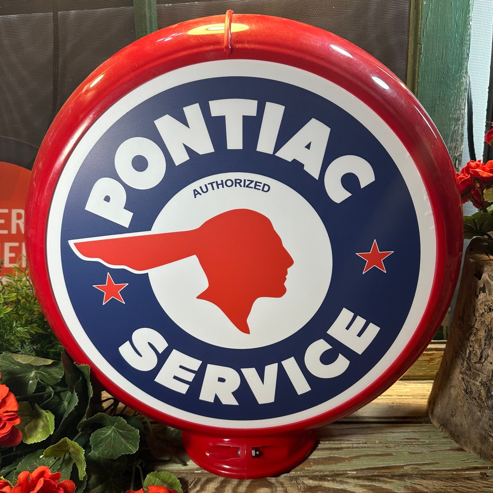 Pontiac Service Reproduction Poly Plastic Gas Pump Globe, New