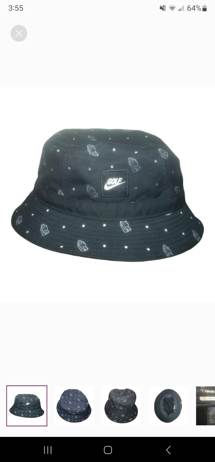 Nike The Masters Praying Hands Bucket Hat L/XL
