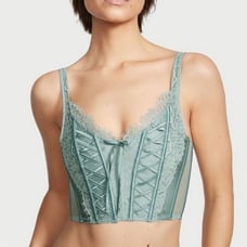 Victoria's Secret NWT Dream Angels Unlined Lace-Up Corset Top M