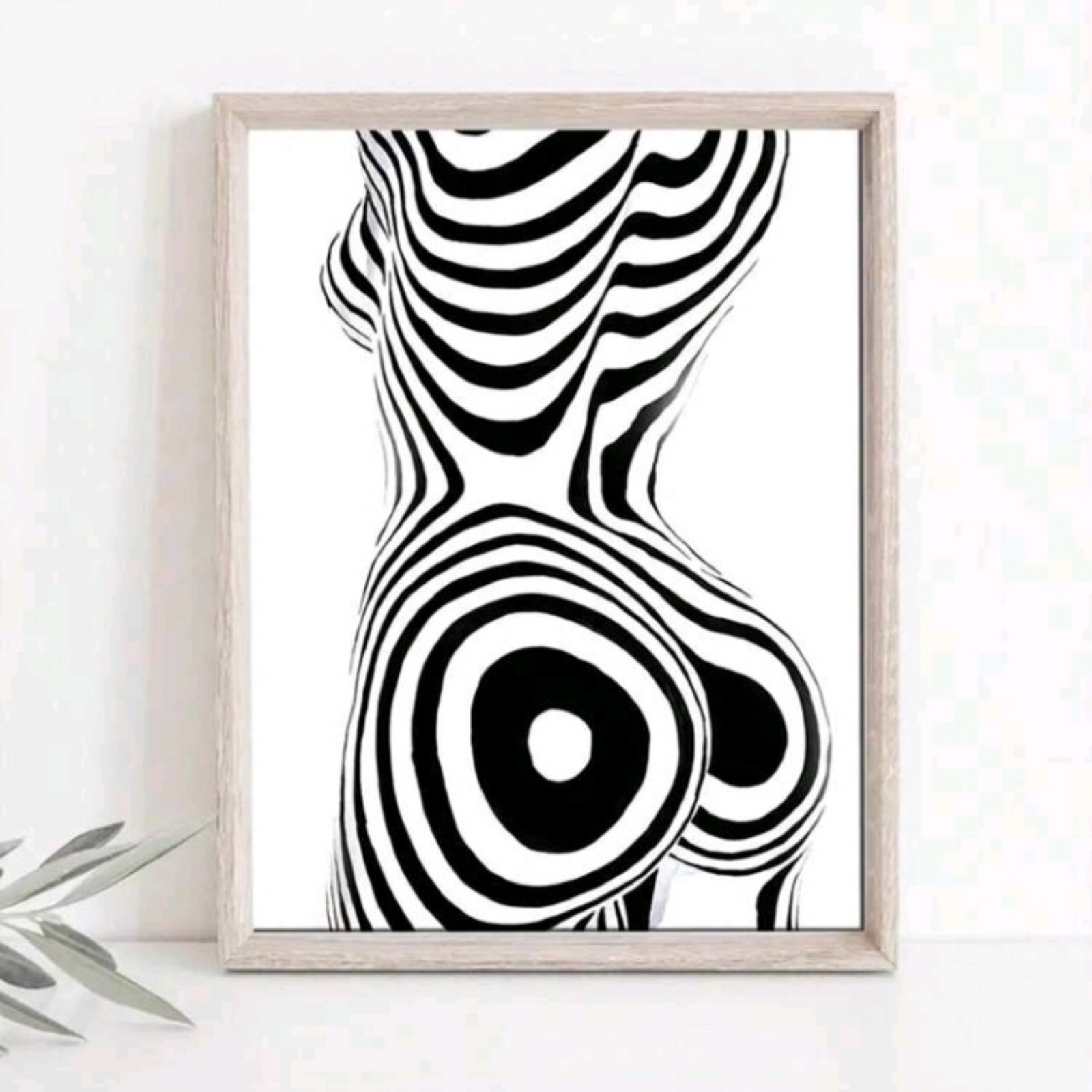 Female Body Modern Wall Art Canvas Unframed 40x60cm